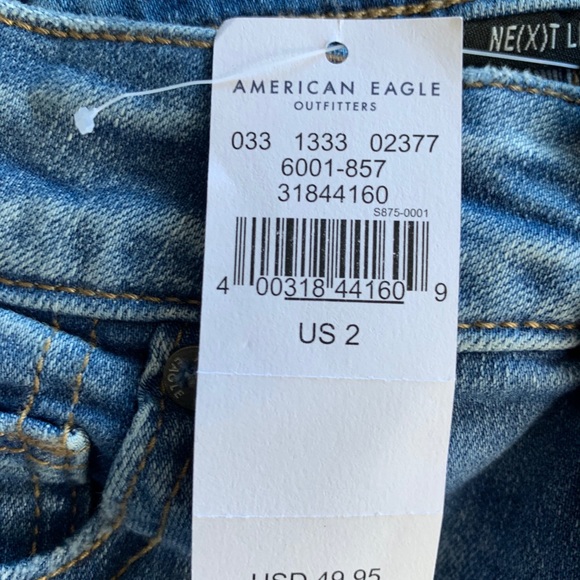American Eagle Hi rise Shortie Jean shorts tags on - Picture 4 of 7